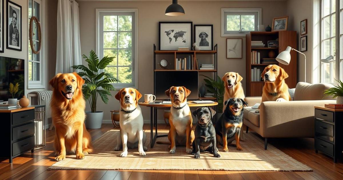 Les 5 races de chiens les plus adaptées au télétravail en 2025 : guide pratique pour choisir son compagnon de bureau